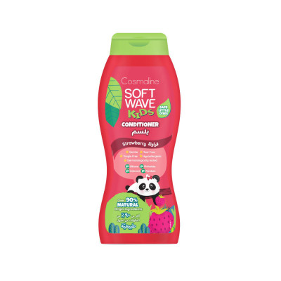 Cosmaline Soft Wave Kids, balsam cu 90% ingrediente naturale pentru copii, aroma de capsune, 400ml foto