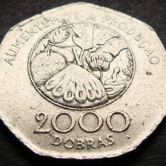 Moneda exotica 2000 DOBRAS - SAO TOME & PRINCIPE, anul 1997 * cod 3390