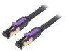 Patch cord negru 5m U/FTP 7 PVC aurit, Vention