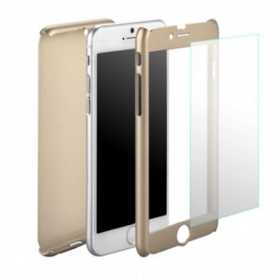 Husa Plastic 360 + Temp Glass Sam Galaxy J5 (2016) Gold foto