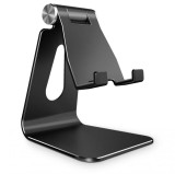 Suport birou telefon universal pliabil, reglabil aluminiu Asteroid GSM Z4A, negru