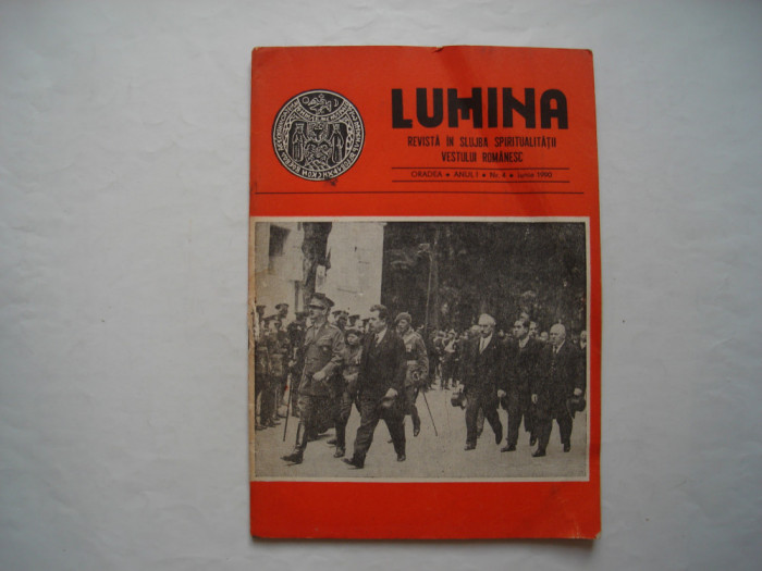 Lumina. Revista in slujba spiritualitatii. Oradea, anul I, nr. 4, iunie 1990