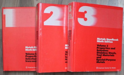 METALS HANDBOOK , NINTH EDITION , 3 VOLUMES , 1978 foto
