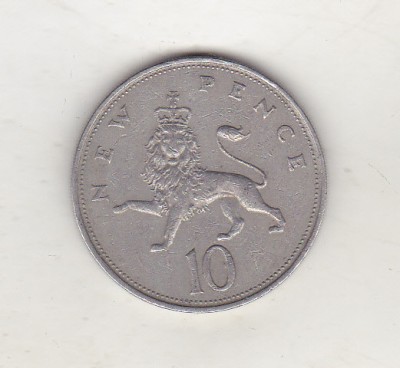 bnk mnd Marea Britanie Anglia 10 pence 1970 foto