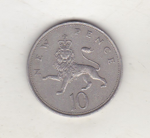 bnk mnd Marea Britanie Anglia 10 pence 1970