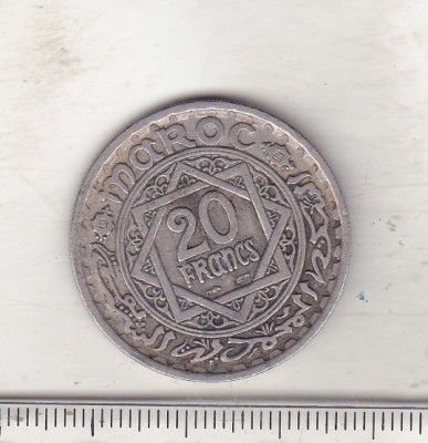 bnk mnd Maroc 20 franci 1366 (1947) foto