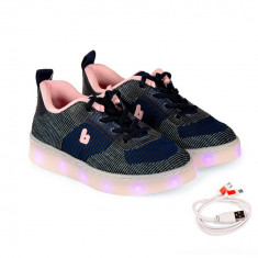 Pantofi Sport Fete Bibi Click Cu Led 35 EU foto