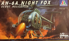Macheta elicopter AH-6A NIGHT FOX. Scout helicopter (1:72) Neasamblat, complet! foto