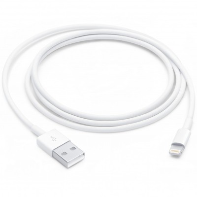 Cablu Date si Incarcare USB-A - Lightning Apple A1480, 18W, 1m, Alb MUQW3ZM/A foto