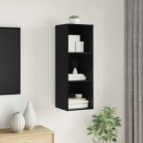Cumpara ieftin Dulap pentru TV Montat pe Perete Stejar negru 37 x 37 x 107 cm