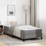 Cumpara ieftin Cadru de pat cu saltea Gri 90 x 200 cm tesatura