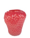 Cumpara ieftin Vaza flori sticla rosie Capsuna 23x19x25h
