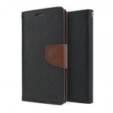 Husa tip Carte Mercury Fancy Diary iPhone 6 Plus (5.5 inch) Neagra/Maro
