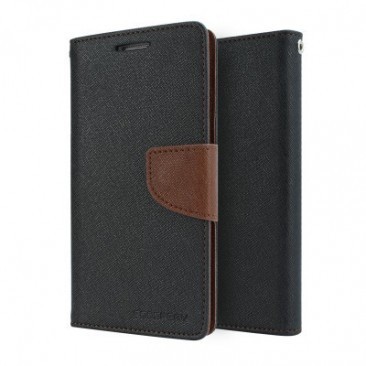 HUSA MERCURY FANCY DIARY IPHONE 6 PLUS (5,5INCH ) NEGRU / BROWN BLIS foto