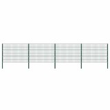vidaXL Panou gard cu st&acirc;lpi, verde, 6,8 x 1,2 m, fier