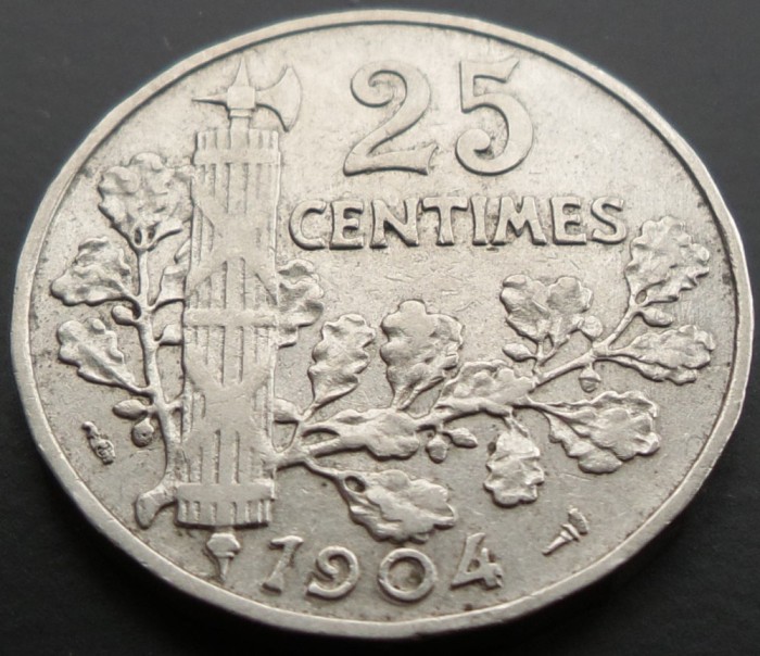 Moneda istorica 25 CENTIMES - FRANTA, anul 1904 * cod 2097 = excelenta