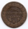 Franta 5 centimes 1796 A - L&#039;AN 5 - A, Prima Republica, Cupru, 10 gr, 28 mm, KM-640 (5), Europa, Cupru (arama)