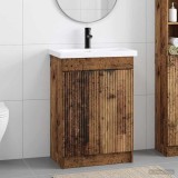 Cumpara ieftin Set de mobilier pentru baie Lemn vechi 56 x 37,5 x 81 cm