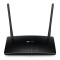 ROUTER TP-LINK wireless. 4G LTE (desktop), 750Mbps, 3 porturi 10/100Mbps + 1 WAN/LAN, AC750, Dual Band slot SIM 4G LTE &quot;Archer MR200&quot; (timbru verde 0.