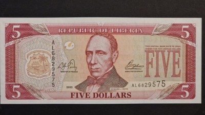 Liberia 5 Dolari 2003 UNC foto
