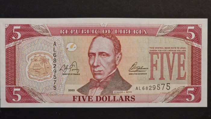 Liberia 5 Dolari 2003 UNC