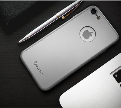 Husa de protectie pentru Apple iPhone 8, iPaky Pro Silver Original Case, acoperire completa 360 grade cu folie de protectie gratis foto