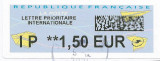 Franta (3) - Timbru de automat, 1,50 Eur, 2021 - circulat/uzat, stampilat