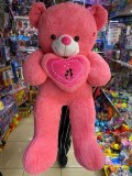 Urs cu inima Romeo roz 1,25m
