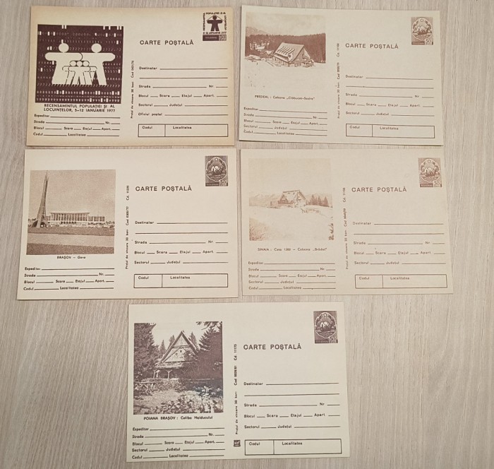 LOT 5 CARTE POSTALA , CP ROMANIA RSR - NECIRCULATE