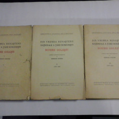 Din vremea renasterii nationale a Tarii Romanesti BOIERII GOLESTI vol. I; II; III - GEORGE FOTINO - Bucuresti, 1939