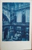Carte Postala Sinaia Hol Castel Peles Interbelica 14x9 Alb Negru Necirculata