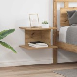 vidaXL Noptieră 2 pcs Stejar Artizanal 40 x 30 x 25 cm Lemn compozit 891183