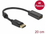 Adaptor Displayport la HDMI v1.2 4K Pasiv T-M Negru, Delock 63559