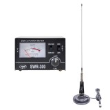 Antena CB PNI LED 2000, 90 cm, cu magnet 145 mm si reflectometru SWR