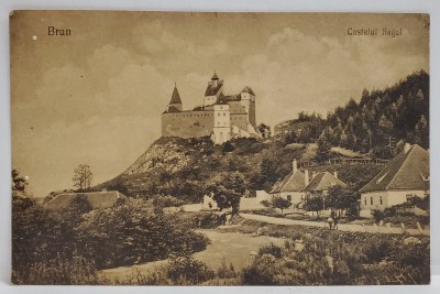 BRAN , CASTELUL REGAL , CARTE POSTALA , INCEPUTUL SEC. XX foto