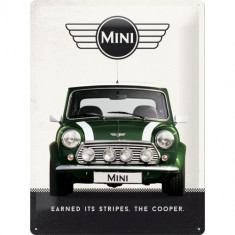 Placa metalica - Mini Cooper - Green - 30x40 cm foto