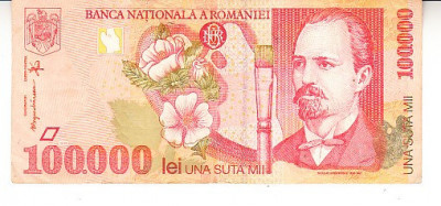 M1 - Bancnota Romania 40 - 100000 lei - emisiune 1998 foto