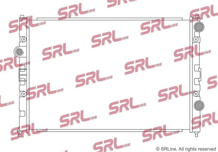 Radiator Vw Passat (B4) 93-96, motor: 1.6, 1.8, 2.0, 521x358x26, SRLine, Aluminiu/ Plastic brazat, 3A0121253