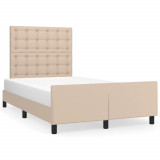 Cumpara ieftin Cadru de pat cu tablie, cappuccino, 120x200 cm, piele ecologica