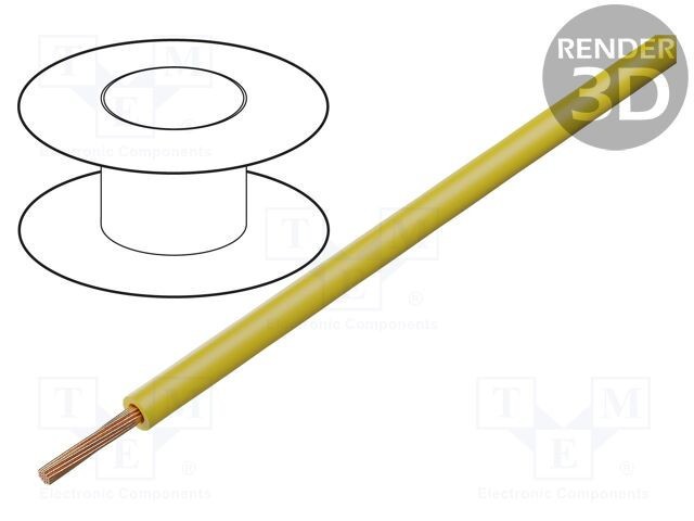 Cablu Silivolt&reg;-1V 1x1mm2 cu silicon galben 1,5kV 100m - ST&Auml;UBLI
