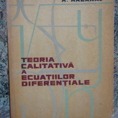 Teoria Calitativa a Ecuatiilor Diferentiale - A. Halanay, 1963