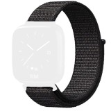 Curea material textil, compatibila Fitbit Versa, telescoape Quick Release, 22.5mm, Negru, Very Dream