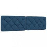 vidaXL Pernă pentru tăblie de pat, albastru, 180 cm, material textil