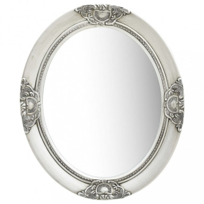 vidaXL Oglindă de perete &amp;icirc;n stil baroc, argintiu, 50 x 60 cm foto