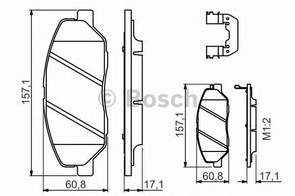 Set placute frana,frana disc SSANGYONG KORANDO (2010 - 2016) BOSCH 0 986 494 631