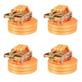 VidaXL Chingi de fixare cu clichet 4 buc, 1 tonă, 6mx38 mm, portocaliu