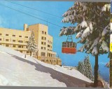 CPI B 12282 CARTE POSTALA - SINAIA. HOTELUL ALPIN COTA 1400, TELECABINA, IARNA