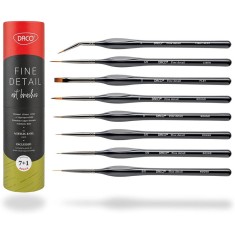 Pensule Set 7+1 pentru miniatura si detaliu DACO foto