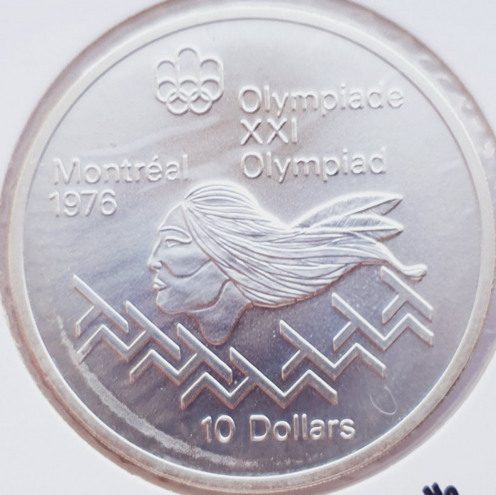 30 Canada 10 Dollars 1975 Montreal Hurdles km 102 argint