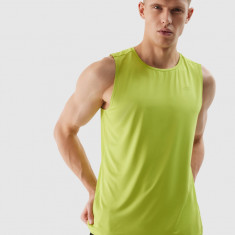 Tank top regular de antrenament din material reciclat pentru bărbați - verde iarbă